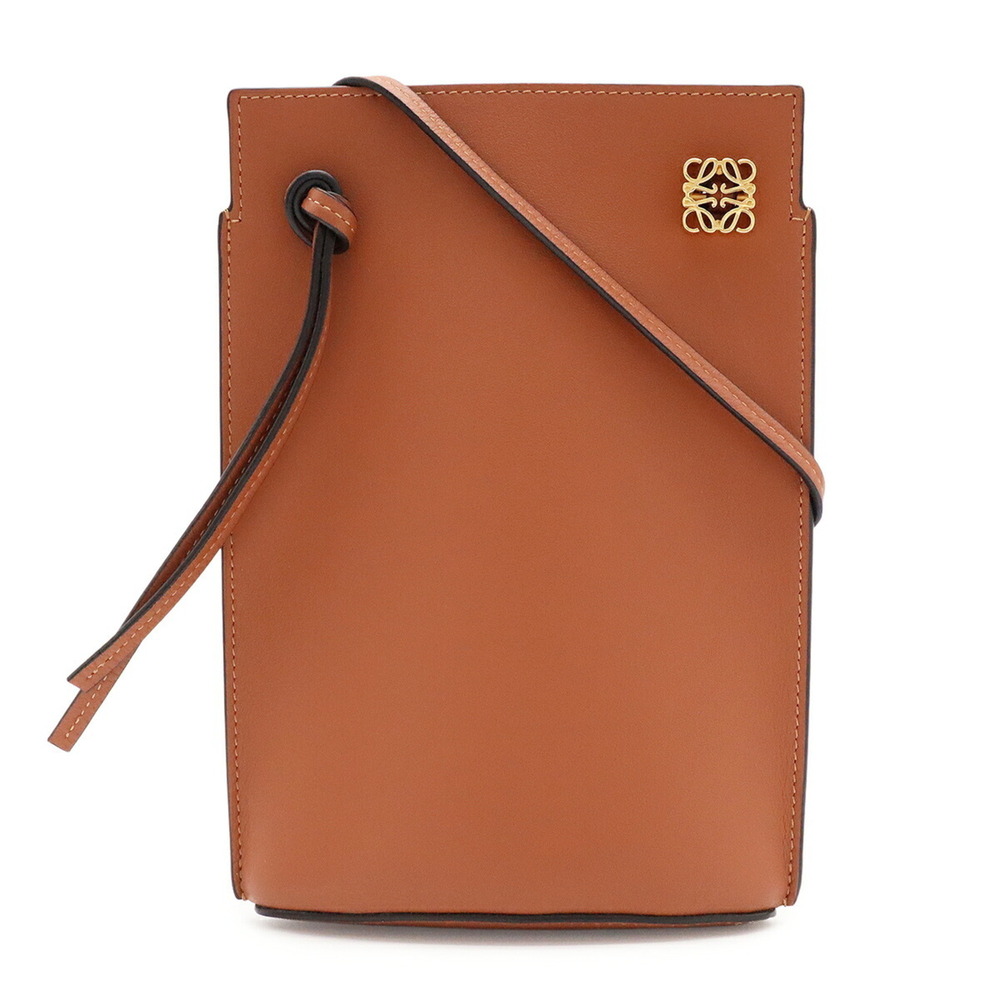 LOEWE Anagram Dice Pocket Shoulder Bag, Pouch, Pochette, Classic Calf Leather...